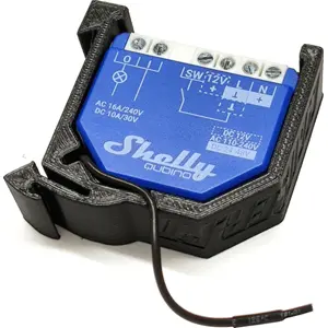 Suporte de calha DIN para Shelly Plus / Gen3 e Z-Wave [Flame Retardant] - preto - 90º