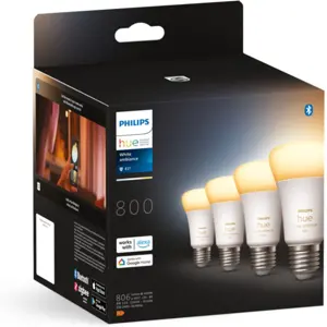 Lâmpada inteligente BT/Zigbee E27 CCT (2200K-6500K) 9W 806lm [4 unidades]
