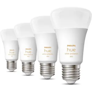 Lâmpada inteligente BT/Zigbee E27 CCT (2200K-6500K) 9W 806lm [4 unidades]