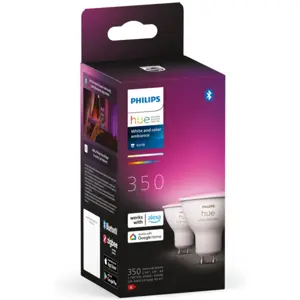 Lâmpada inteligente BT/Zigbee GU10 RGB+W CCT (2000-6500K) 5.7W 350lm [2 unidades]