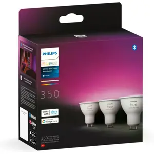 Lâmpada inteligente BT/Zigbee GU10 RGB+W CCT (2000-6500K) 5.7W 350lm [3 unidades]