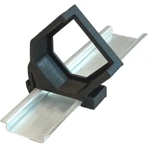 Suporte de calha DIN para Shelly EM [Flame Retardant] - preto - 45º