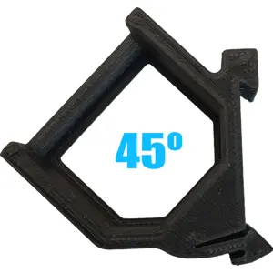 Suporte de calha DIN para Shelly Plus / Gen3 e Z-Wave [Flame Retardant] - preto - 45º