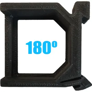 Suporte de calha DIN para Shelly EM [Flame Retardant] - preto - 180º