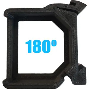 Soporte de carril DIN para Shelly Plus / Gen3 y Z-Wave [Flame Retardant] - negro - 180º