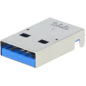 Ficha USB-A 3.0 macho montaje horizontal SMT