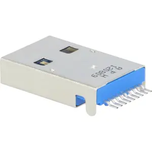 Ficha USB-A 3.0 macho montaje horizontal SMT