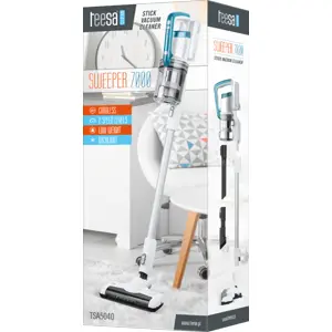 Aspirador de mão/vertical 150W filtro HEPA (7kPa) recarregável c/ iluminação LED