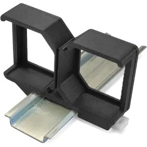 Soporte de carril DIN doble para Shelly Plus / Gen3 y Z-Wave [Flame Retardant] - Negro