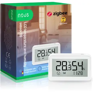 Sensor de temperatura e humidade sem fios Zigbee c/ display LCD