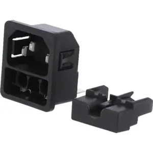 Ficha IEC C14 (macho) 3pin 10A de painel