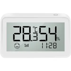 Sensor de temperatura e humidade sem fios Zigbee c/ display LCD