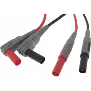 Puntas de prueba con banana macho-macho (negro+rojo) -100cm