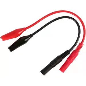 Pontas de prova 4mm c/ crocodilos isolados