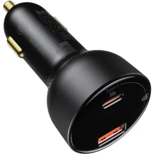 Cargador de mechero digital USB-A+ USB-C PD 100W con cable USB-C