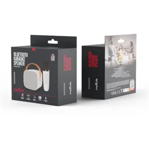 Conjunto Karaoke Bluetooth c/ coluna 6W + microfone - Branco