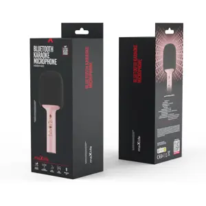 Microfone de Karaoke Bluetooth c/ altifalante - Rosa