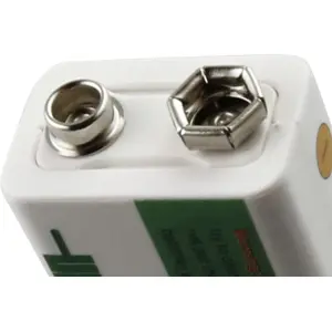 Bateria Li-ion 6F22 (9V) 7.4V recarregável por USB-C - 1200mAh