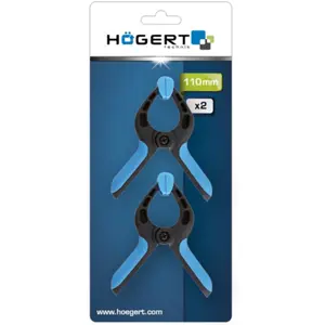 Conjunto de 2 grampos de mola PVC (38mm máx.) 110mm