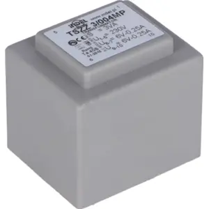 Transformador encapsulado para PCB 230VAC/6V+6V 3VA 0.250+0.250A