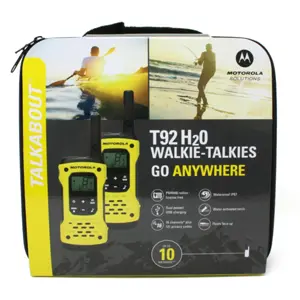 Kit de 2 Walkie-talkies 16+121 canais 10km à prova de água IP67 -  Amarelo