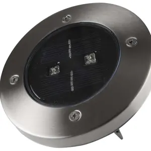 Luminaria de suelo LED solar de estaca con sensor crepuscular IP44 - Ø120x135mm