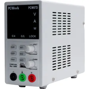 Fonte de alimentação digital de laboratório 0-50V / 0-6A c/ USB
