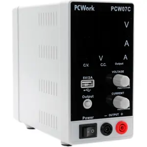 Fonte de alimentação digital de laboratório 0-30V / 0-5A c/ USB