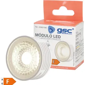 Módulo LED baixo perfil p/ aros de encastrar 230VAC 6.5W 60º 3000K (branco quente) - Ø50x20mm c/ Fio