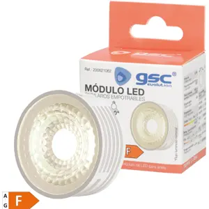 Módulo LED baixo perfil p/ aros de encastrar 230VAC 6.5W 60º 6000K (branco frio) - Ø50x20mm c/ Fio