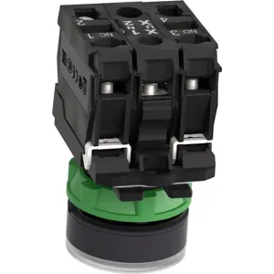 Botão de pressão iluminado da série Harmony XB5 Ø22mm (LED 24V Branco) – 1NO+1NC 240V