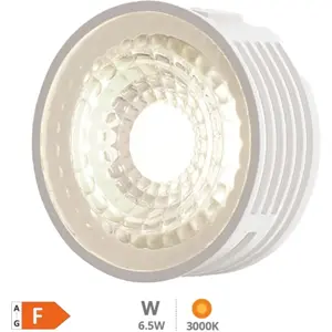 Módulo LED baixo perfil p/ aros de encastrar 230VAC 6.5W 60º 3000K (branco quente) - Ø50x20mm c/ Fio
