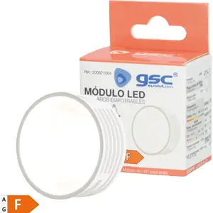 Módulo LED baixo perfil p/ aros de encastrar 230VAC 6.5W 120º 4000K (branco neutro) - Ø50x20mm c/ Fio