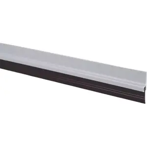 Junta de puerta en PVC adhesiva con pestaña de goma - 1M - Gris