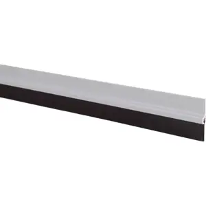Burlete de puerta en PVC adhesivo c/ escobilla - 1M - Gris