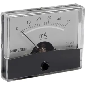 Amperímetro de painel analógico (0...50mA DC) 60x47mm