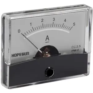 Amperímetro de painel analógico (0...5A DC) 60x47mm