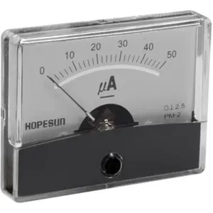 Amperímetro de painel analógico (0...50µA DC) 60x47mm