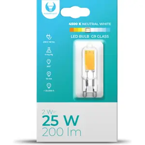 Lâmpada G9 LED COB 230V 2W 4500K 200lm