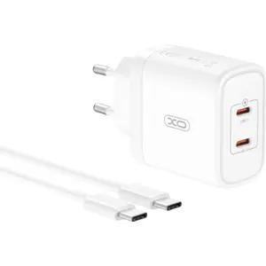 Carregador PD3.0 50W 2x USB-C + cabo USB-C-USB-C