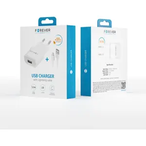 Carregador USB-A 10W 2A + cabo Lightning - Branco