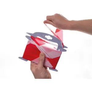 Cinta de seguridad rojo/blanco - 80mm x 100m - c/ dispensador