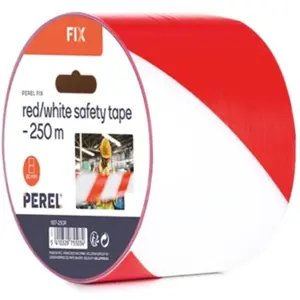 Fita de segurança vermelho/branco - 80mm x 250m