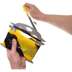 Cinta de seguridad negro/amarillo - 80mm x 100m - con dispensador