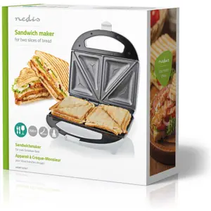 Sandwicheira / Tostadeira dupla antiaderente 230V 700W - Branca