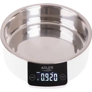 Balança de cozinha digital c/ taça amovível 900ml aço inox - máx 5kg - ADLER AD_3166