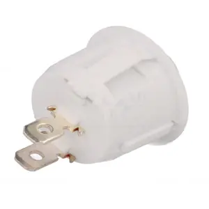 Botão basculante redondo 1 posição estável - (ON)-OFF - 250VAC 10A - branco