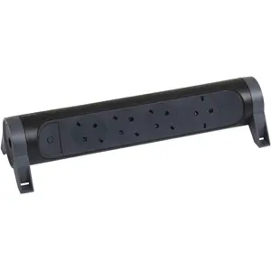 Bloco rotativo de 4 tomadas sem cabo 3680W 16A - Preto