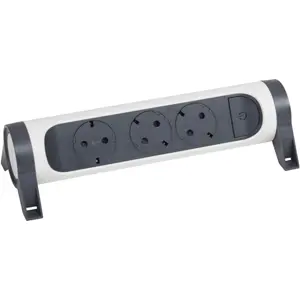 Bloco rotativo de 3 tomadas sem cabo 3680W 16A - Branco