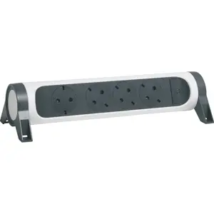 Bloco rotativo de 4 tomadas sem cabo 3680W 16A - Branco